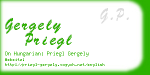 gergely priegl business card